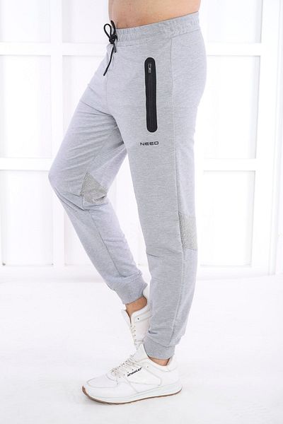 NEED LİFE Men's Slim Fit Zippered Sweatpants - Grimelange Pockets