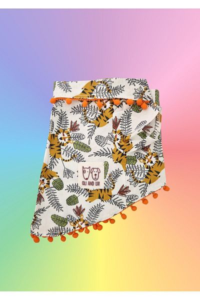 Oli and Lui Cream Colored Tiger Patterned Dog Shirt
