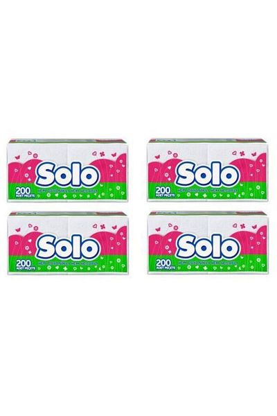 Solo Napkin 200 Pieces 4 Packs 800 Uses