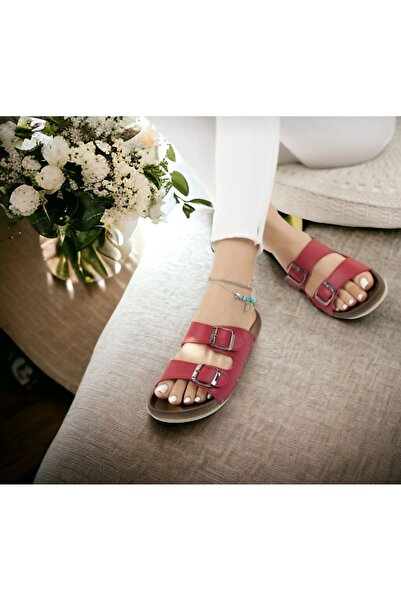 Hızlı Al Black Stylish Buckle Women's Orthopedic Daily Slippers - Comfortable Vacation Sea Beach Slippers