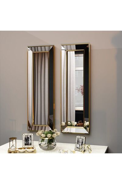 Özcam Ayna Ve Çerçeve 2'li Dekoratif Ayna Çerçeveli Salon Ofis Dresuar Aynası...