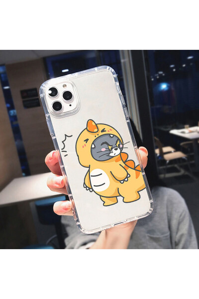 enfein Balporsuku İPhone 11 Pro  Max İle Uyumlu Çiftlere (Sevgililere) Özel Şeffaf Kılıflar Sarışınn