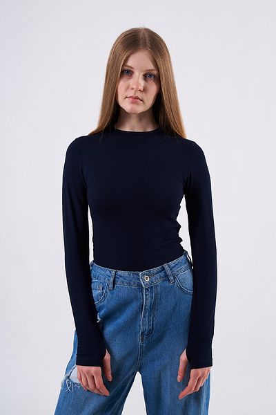 Bukamiss Γυναικείο κορμάκι Navy Blue - Λεπτομέρεια στα δάχτυλα