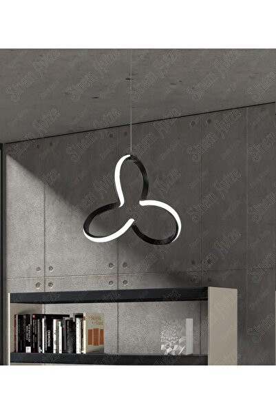 Sanctum Clanes Tekli Sarkıt Led Avize Beyaz Ledli Siyah Renk