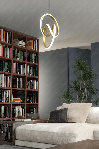 Sanctum Eskitme Modern Ultra Beyaz Ledli Sarkık Ledli Avize