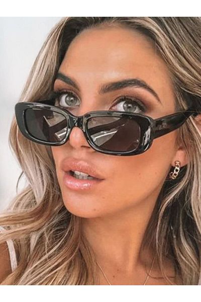 Alexis Carrel Vintage-Retro Unisex Black Square Rectangular Sunglasses