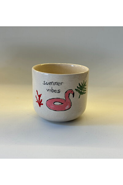 El yapımı seramik summer vibes mug