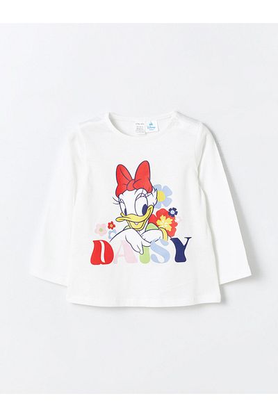 LC Waikiki LCW baby Crew Neck Long Sleeve Daisy Duck Printed Baby Girl Pajamas Set