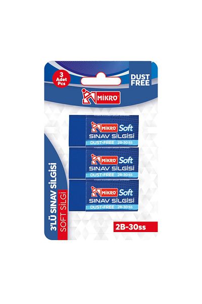 Mikro Exam Eraser 3 pcs