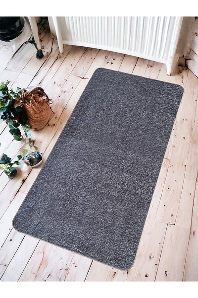 Prizma 2-piece Non-slip and Washable Bathroom Carpet and Mat - Smoke (60x100) (50x60)cm