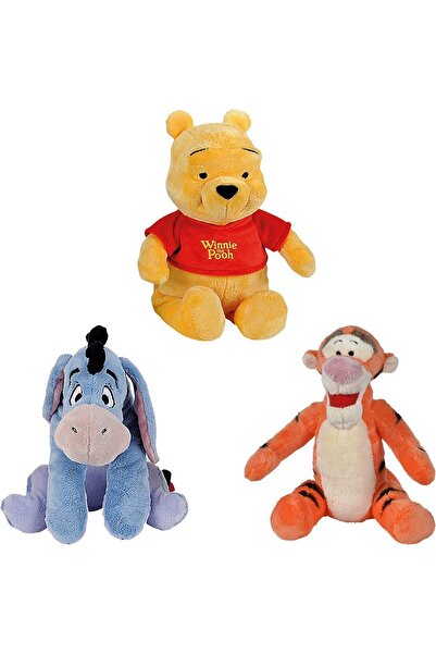 Winnie The Pooh Eeyore Tigger Winnie Core Peluş 25 Cm 3 Lü Peluş Çizgi Film Karakterleri