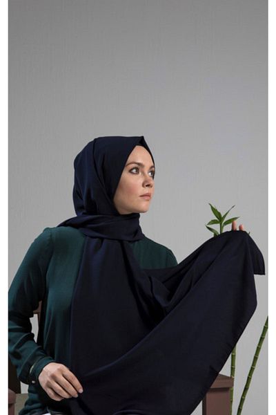 LYRA Μπλε Navy Medina Silk Shawl 10101