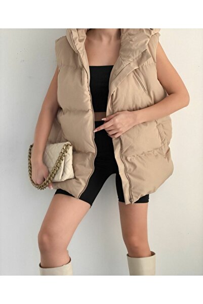 Noa&Noa Kadın Kapüşonlu Oversize Boyfriend Şişme Yelek