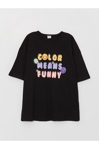 LC Waikiki Girl - Crew Neck Printed Short Sleeve T-Shirt