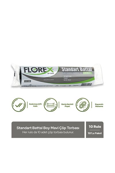 Florex Standard King Size Blue Garbage Bag X 10 Rolls