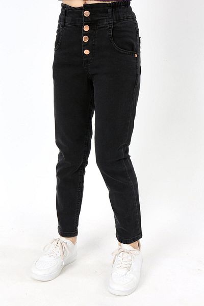 Asortix Girl's Lycra High Elastic Waist Flexible Comfortable Cotton Jean Denim Fabric Trousers