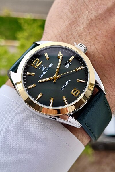 Daniel Klein Kasası Gri Kordonu Ve Kadranı Yeşil Renk Ayarlanabilir Kordonlu ...