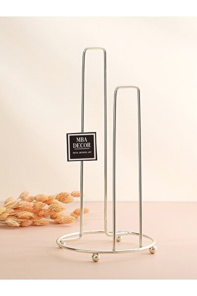 mba decor metal bending art Suport pentru prosoape de hârtie argintiu Design ergonomic Accesoriu pentru vesela de bucătărie modernă Suport pentru șervețele cu finisaj inoxidabil