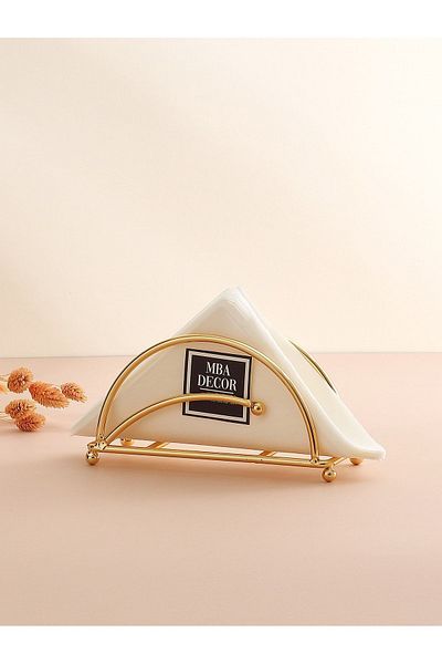 mba decor metal bending art Ahenk Μοντέλο Χρυσό Ανοξείδωτο Γεμισμένο Σιδερένιο Πολυτελές Θήκη χαρτοπετσέτας Παρουσίαση Διακόσμηση Κουζίνας Επιτραπέζια σκεύη