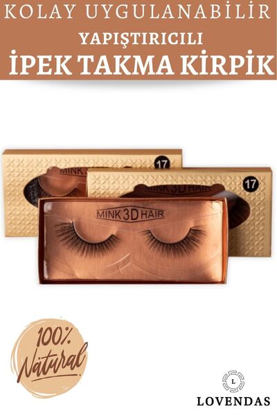 Lovendas Yapıştırıcılı Doğal Ipek Takma Kirpik 3D - 718 Kolay Uygulanabilir