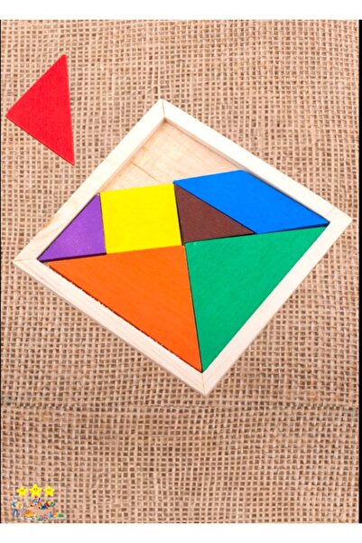 CANDARİKO Eğitici Oyuncaklar Tangram Yapboz Tangram Puzzle Ahşap Zihinsel Gel...