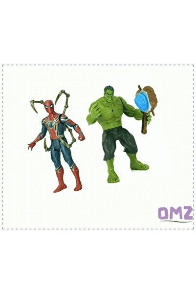 OMZ Yenilmezler Aksiyon Figür Oyuncak 15 Cm Spiderman Ve Hulk Kız Cocuk Erkek...