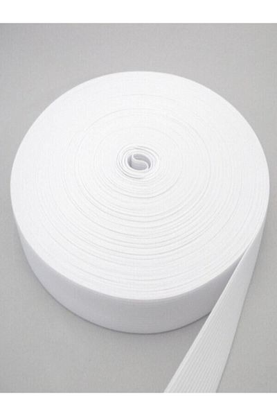 Final Düğme 25 Meters Wide Rubber Latex Product - Black Waist Leg Flat Elastic Band - Frost Rubber - 4.5 Cm