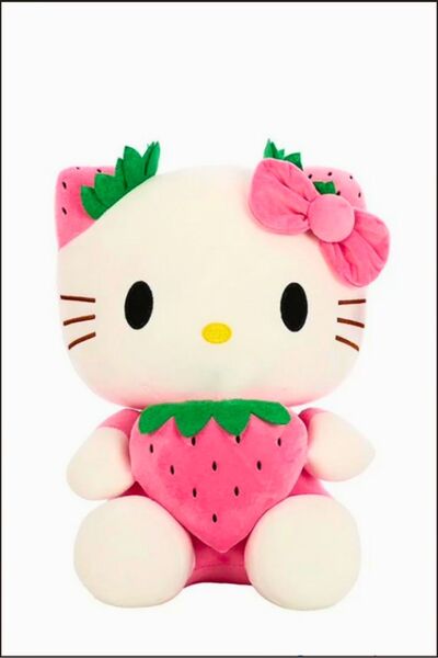 JOACAN Oyun Ve Uyku Arkadaşı Peluş Kedi Pembe Renk Hediyelik Hello Kitty Pemb...