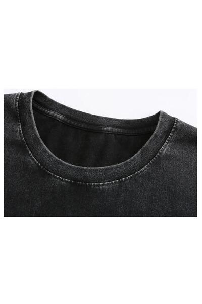 Touz Moda Unisex Oversize Vintage T-shirt - Washable Art Printed