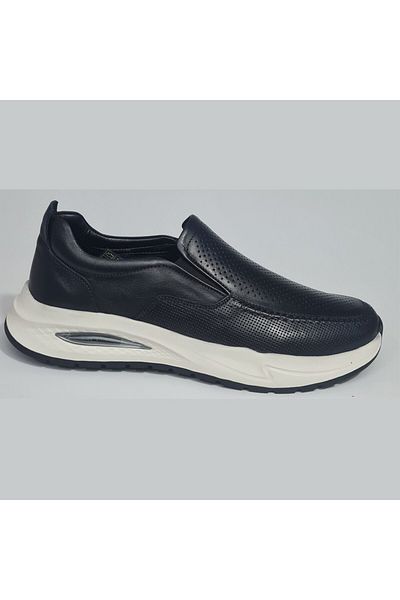 MARCOMEN Genuine Leather Men's Casual Shoes - Laceless, Laser Printed, Thick Sole 19492