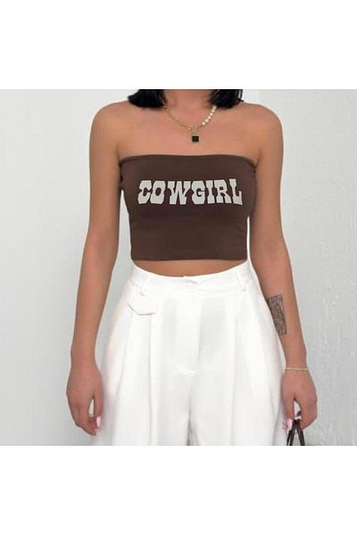 Touz Moda CowGirl Printed - Lycra Strapless Cotton Combed