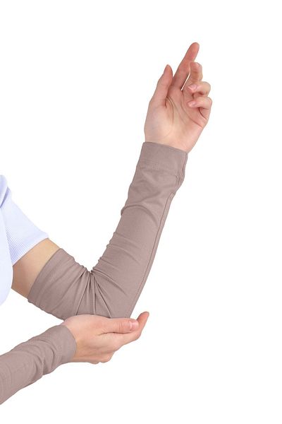 Ecardin Practical Hijab Combed Sleeve - Plain Prayer Sleeve - Smoke