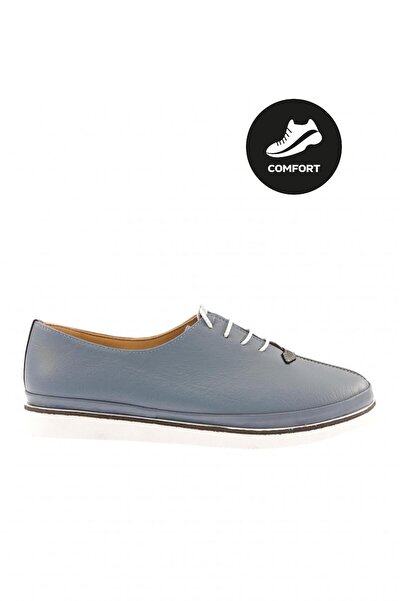 DGN 095 Γυναικεία παπούτσια άνεσης με χοντρή σόλα και κορδόνια από γνήσιο δέρμα