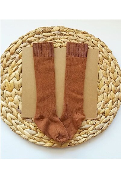 Asa Bebek Çocuk Girl Boy Baby Plain Ribbed Cinnamon Knee Socks Unisex Baby Socks