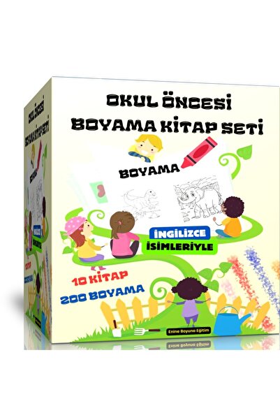 EBE Enine Boyuna Eğitim Preschool Coloring Books Set (10 Books)