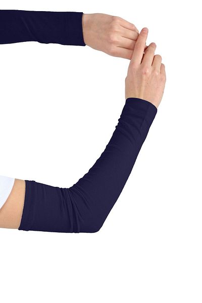 Ecardin Navy Blue Practical Hijab Χτενισμένο Βαμβακερό Μανίκι Προσευχής - Μανίκι
