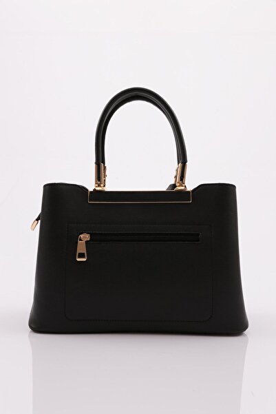 DGN Classic Women's Bag with Black Metal Handles - 15672856
