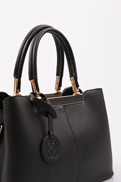 DGN Classic Women's Bag with Black Metal Handles - 15672856