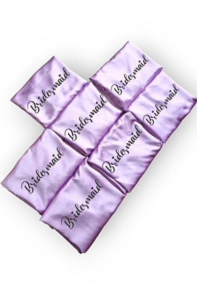 Lasilla 7 bucăți halate de domnișoară de onoare imprimate liliac