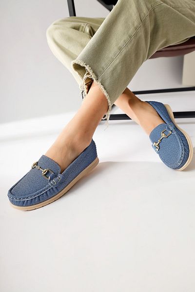 Limoya Pantofi casual de damă Tola Denim Blue cu cataramă