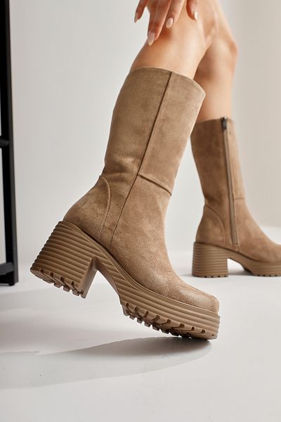 Limoya Roseann Mink Suede Πλατφόρμα με χοντρή σόλα Μακριές Μπότες Γυναικείες Μπότες