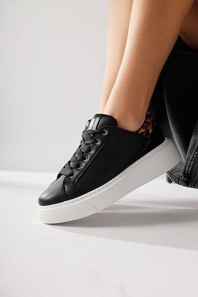 Limoya Pantofi de damă Tinka cu talpă groasă, cu detaliu leopard, pantofi sport pentru femei