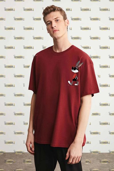 aynewmoda Голяма тениска - Cool Rabbit Printed