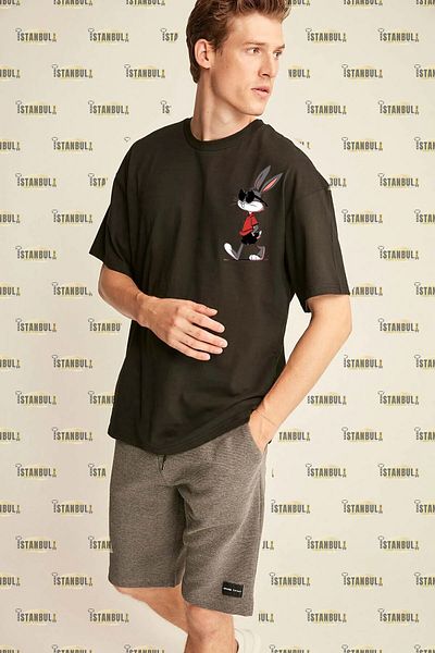 aynewmoda Голяма тениска - Cool Rabbit Printed