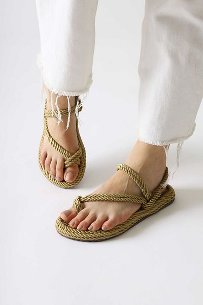 Limoya Sandale de damă Harley Gold Flip Flop Rope
