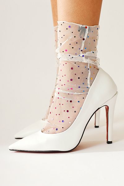 Limoya Pavinee White Pointed Toe Red Jurdan Women's Thin Heeled Shoes