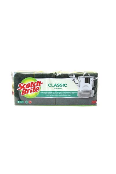 Scotch Brite Dish Sponge Green 8-Piece Classic
