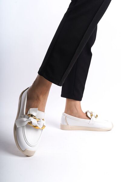 BUNİPARK حذاء نسائي كاجوال مزين بإبزيم