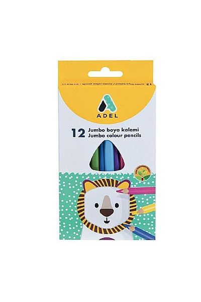 Adel Jumbo Cornered Dry Paint Pen 12 Colors951000