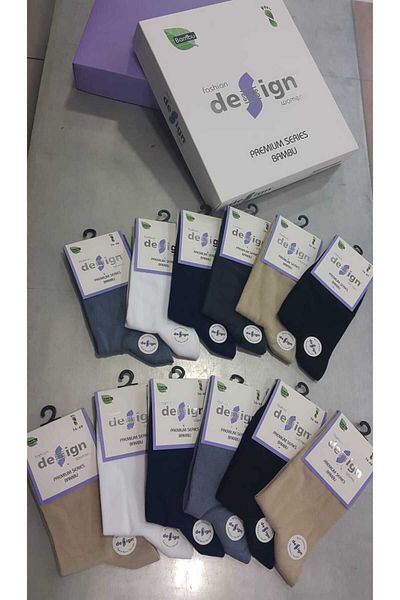 Design Socks Women's Washed Nylon-Free Seamless Bamboo Socks 12 Pack